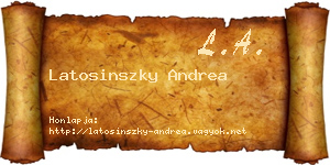 Latosinszky Andrea névjegykártya