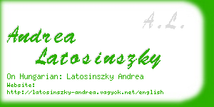 andrea latosinszky business card